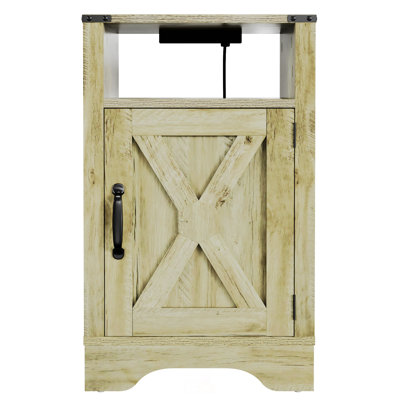 Farmhouse Nightstand Side Table