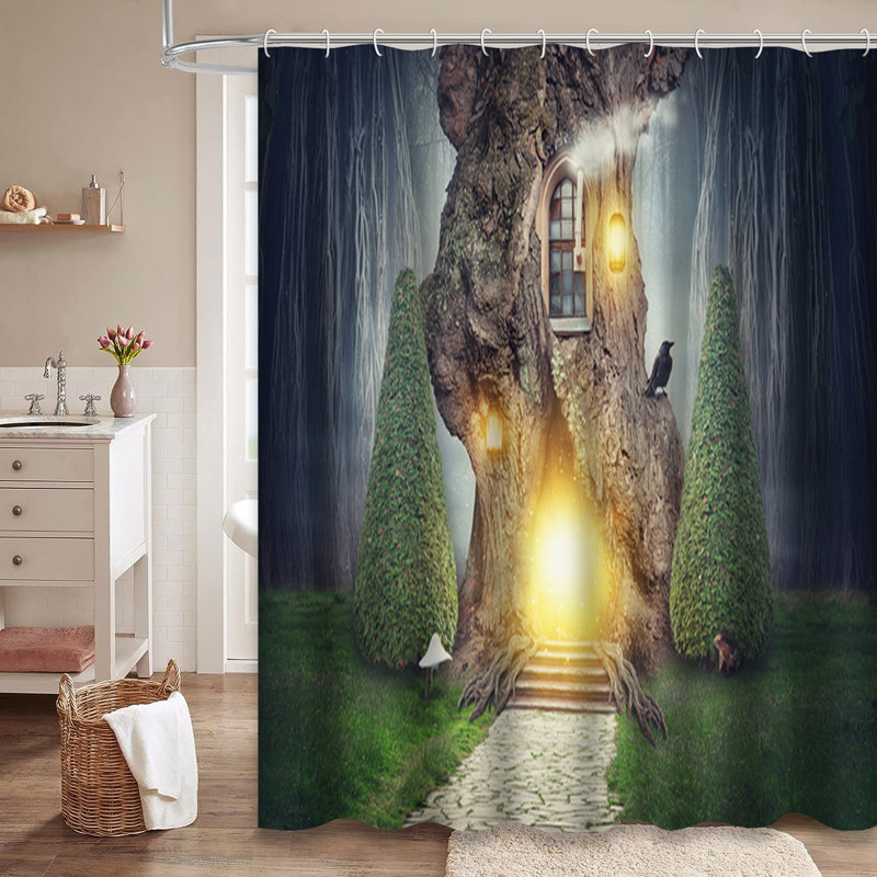 Rideau de douche Fairy Tree House, L 72 po x l 72 po