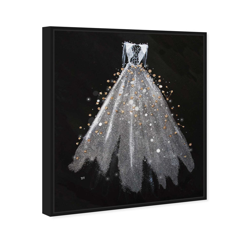 Cendrillon, reproduction d'art graphique sur toile, H 24 po x l 20 po x 1,5 po, Toile avec cadre noir