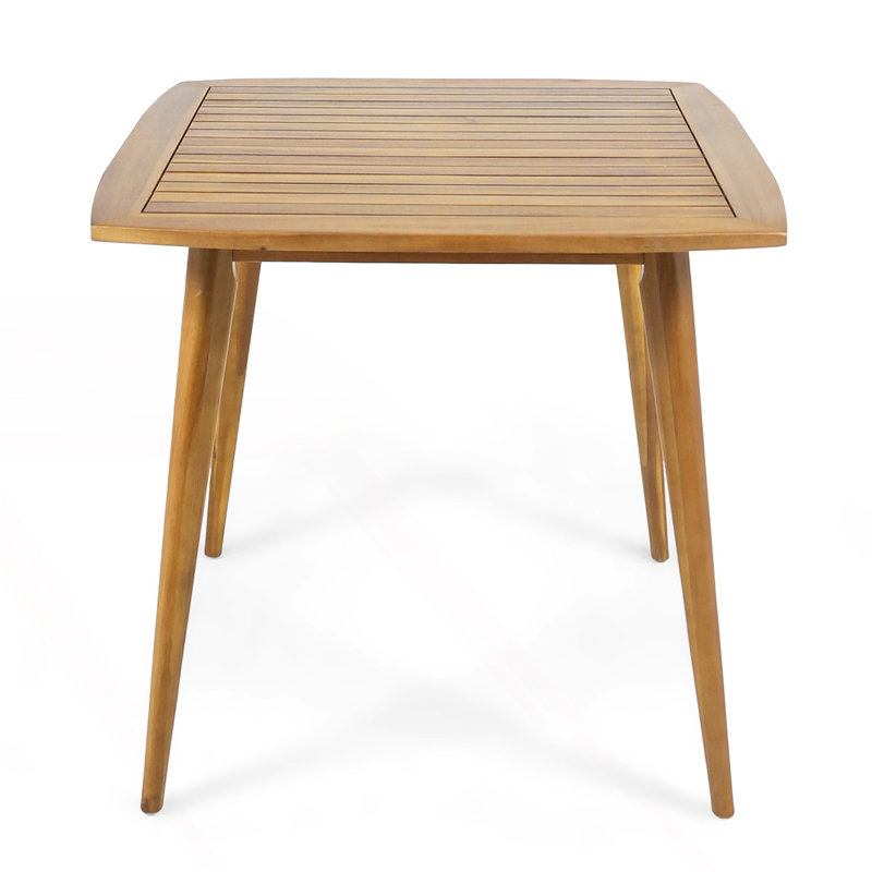 Square Dining Table, Patio Table, Brown