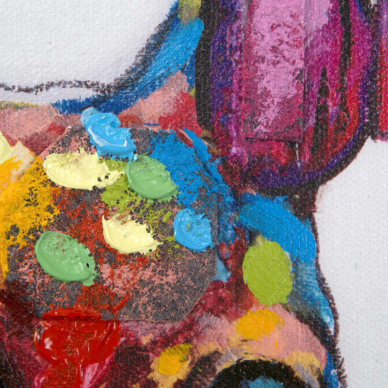 « dog battes ii », art sur toile
