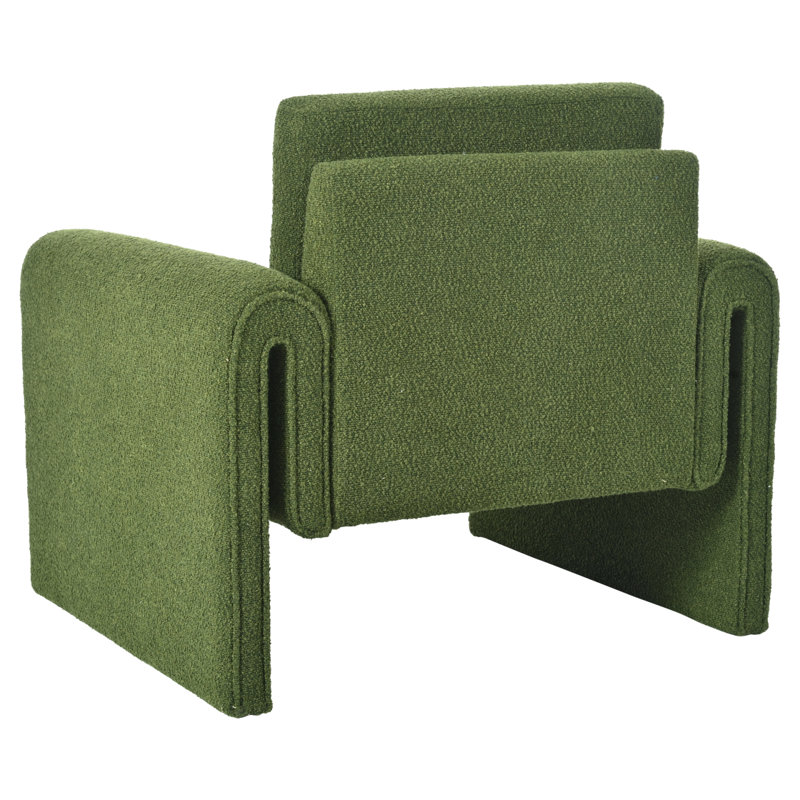 Chaise d'appoint rembourrée Modern, Vert