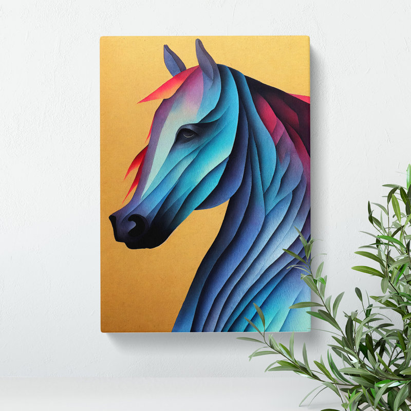 Abstract Horse No.2 - Wrapped Canvas, 60cm H x 40cm W x 3cm D