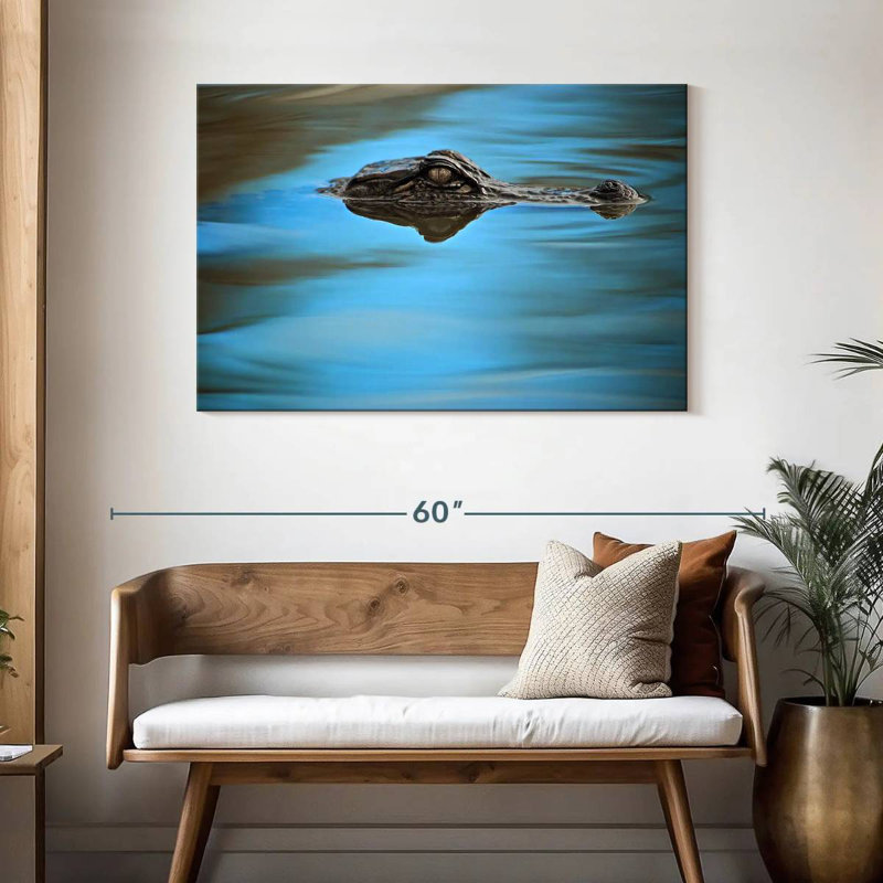 Crowle Peeking Alligator, 30" H x 45" W