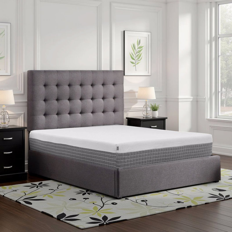 Matelas hybride à 12 couches en mousse viscoélastique 12 ", Très grand simple