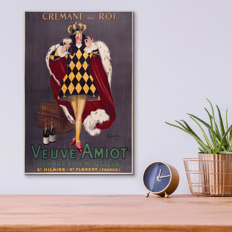 «Veuve Amiot Cappiello King» par Vintage Posters, art mural en verre acrylique, 16 po x 24 po, H 16 po x l 12 po x P 0,13 po
