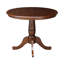Table de salle à manger avec piédestal et à rallonge en bois massif Ingbert-31472535