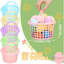 60 paniers de Pâques en plastique pastel en vrac Petits paniers en plastique colorés avec poignées Panier de Pâques rond pour chasse aux œufs de Pâques