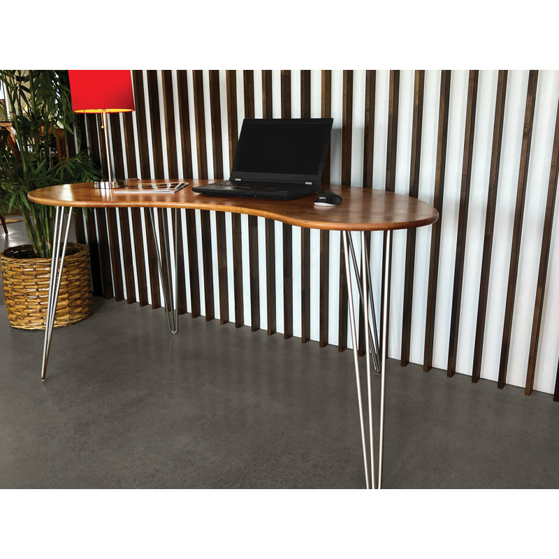 Sage Kidney Desk With Metal Legs