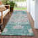 Machine Washable Indoor/Outdoor Claudian ACN1236 Teal Rug