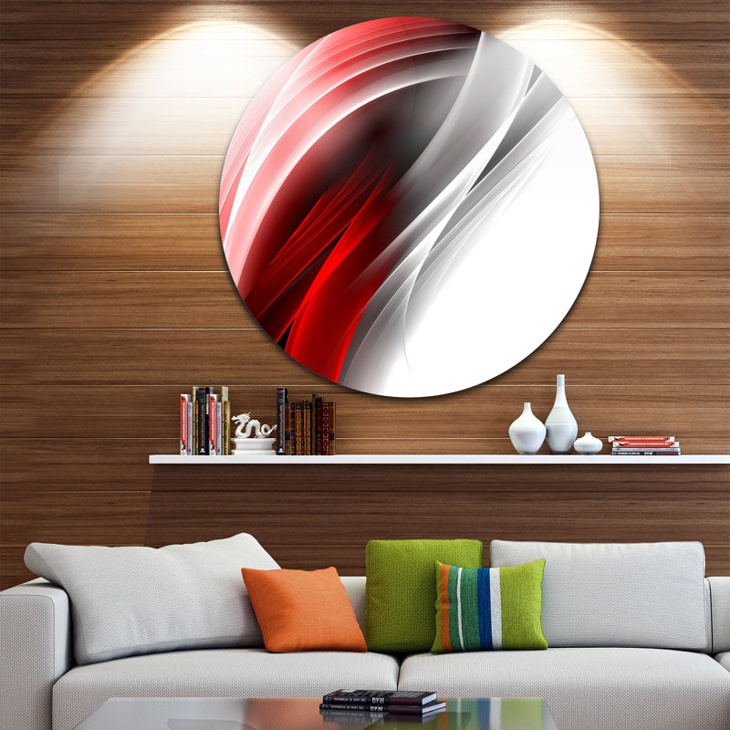 « 3d rose silver lines », impression sur métal, H 23 po x l 23 po x P 1 po
