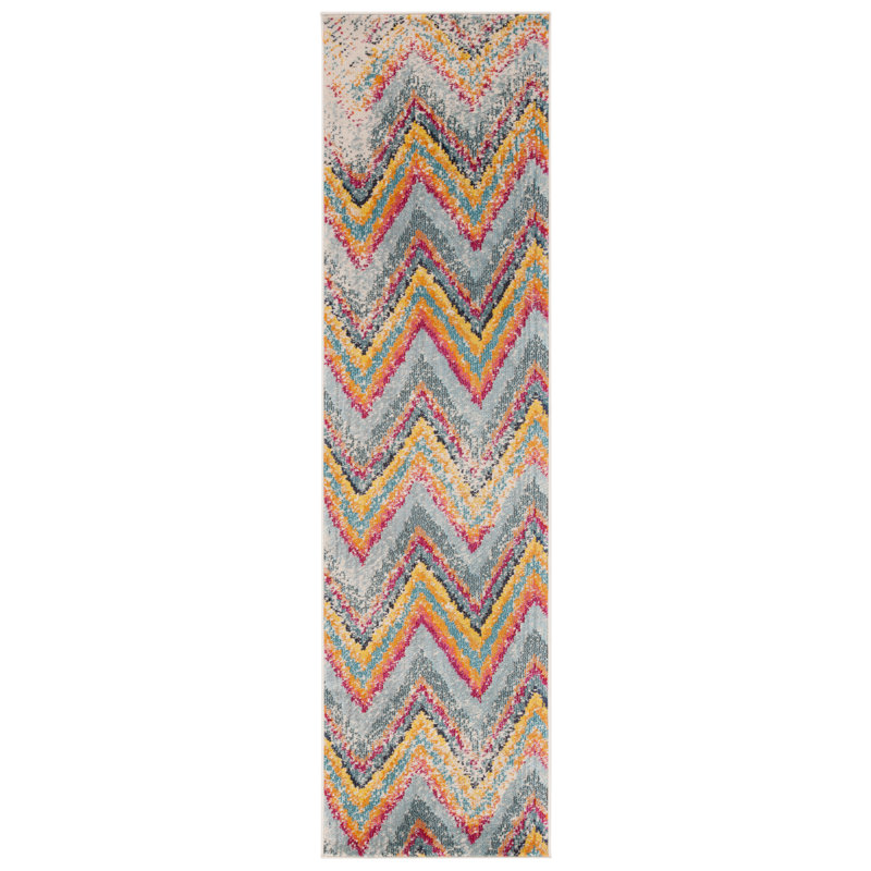 Monaco Performance Chevron Rug, Runner 2'2" x 8'