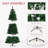 7.5' Tall Prelit Christmas Tree Douglas Fir Artificial Christmas Tree with Realistic Branches, Green