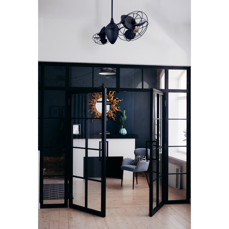 48" Ar Ruthiane 6 Blade Ceiling Fan, Rubi