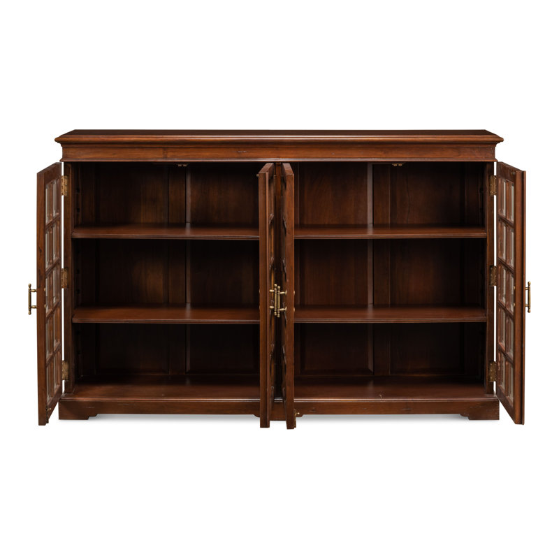 Morgan Solid Wood Bookcase, Walnut/Dark Brown