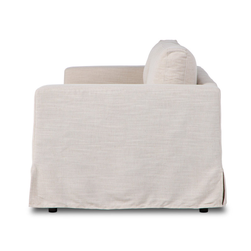 Tovana Sofa- 95"-Crypton Nomad Snow, Savoy Parchment 61% Polyester/31% Viscose/8% Flax