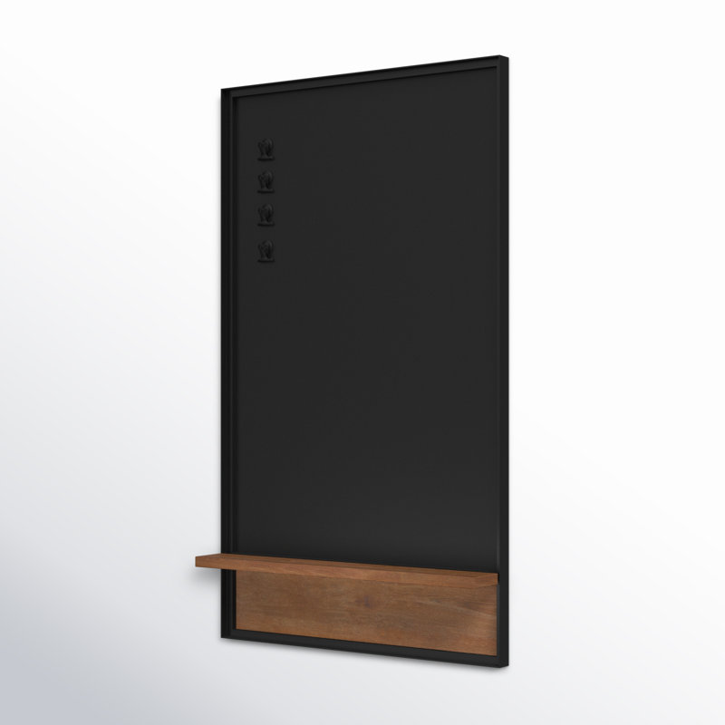 Jillette Owing Galvanized Metal Magnetic Board, Black