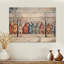 Multicolor Frosty City In Winter II - Paysage d'hiver sur bois-767793814