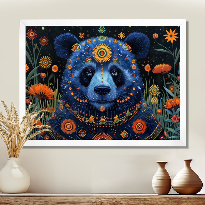 Tiran - Panda, reproduction d'art murale, Cadre blanc, H 34 po x l 44 po