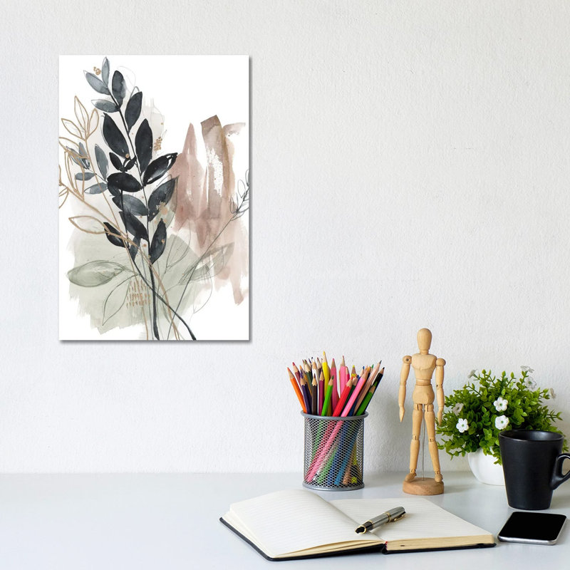 Bundled Leaves II by Jennifer Goldberger - Wrapped Canvas Painting, 20.32 cm H x 30.48 cm W