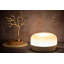 Lampe en fer avec abat-jour en marbre