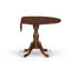 L'ensemble de table de cuisine 3 pièces comprend une table de salle à manger ronde avec Dropleaf et 2 chaises Parson en simili cuir rouge Firebrick, acajou-1440336274-1440336277-1440336271