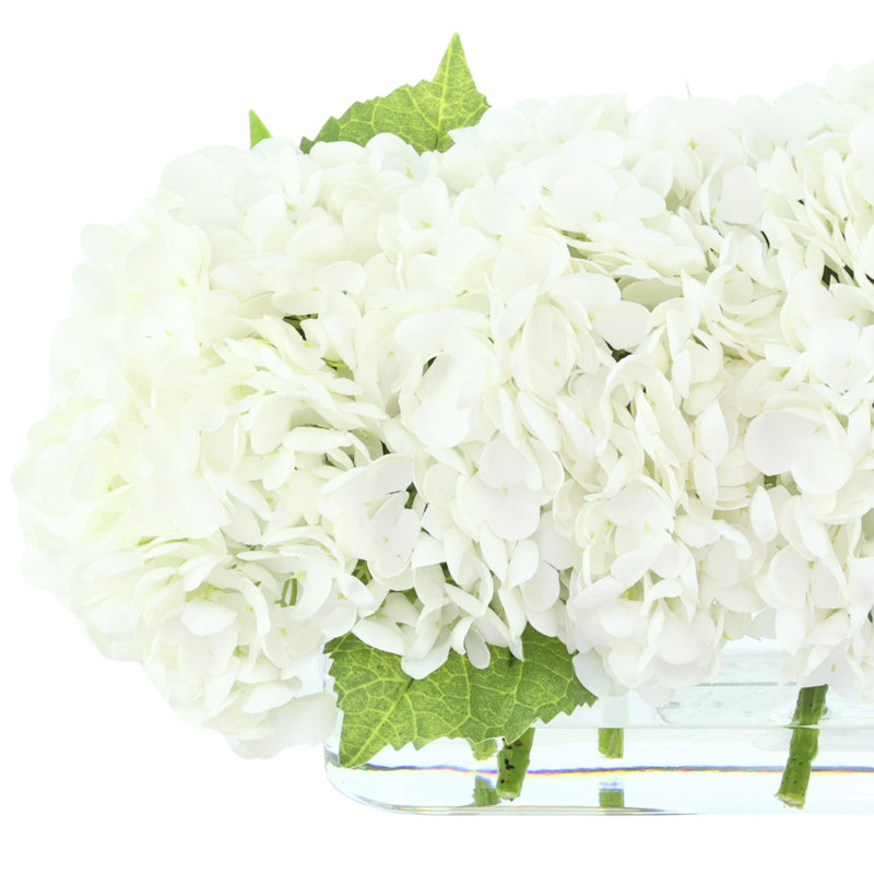 Centre de table floral avec hortensias Real-Touch