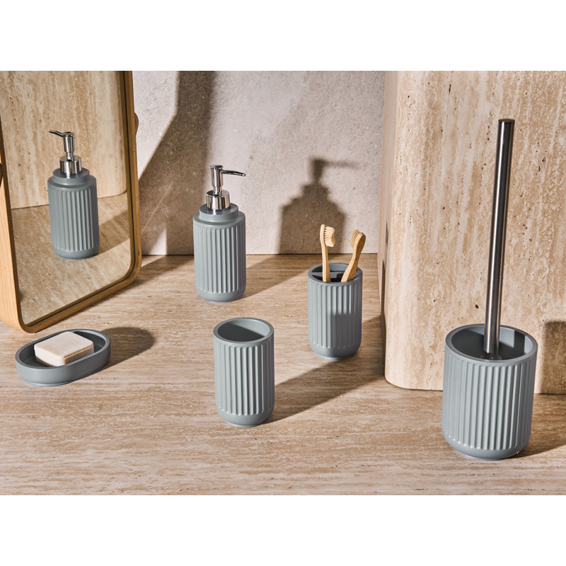 Bathroom Accessory Set, Light Grey