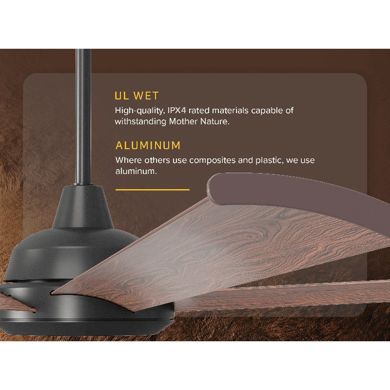 Bison Ceiling Fan, LED, 84" Wide, Oil-Rubbed Bronze