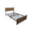 Lit simple en métal noir - et conception fiable, confort de chambre à coucher moderne, facile à assembler, sans sommier, structure stable d'une capacité de poids de 300 lb, noir, choix confortable, installation, limite de charge