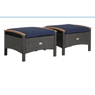 Ansby Wicker Outdoor Ottoman