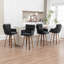 Swivel Upholstered Counter Stool with Solid Wood Frame-895773880