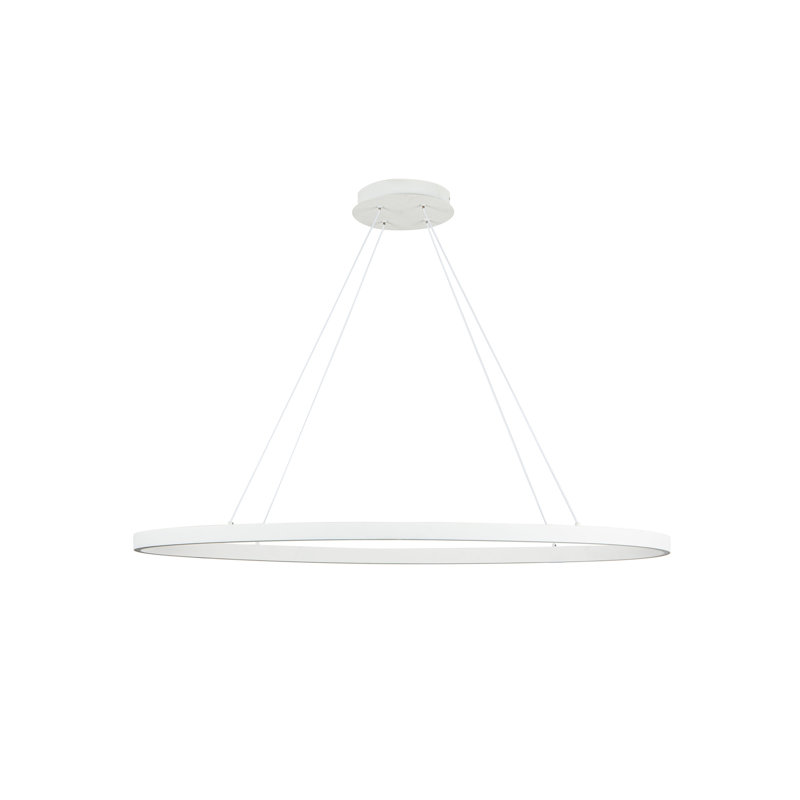 Ovale 1 - Light LED Pendant, White,  1.5" H x 39.375" W x 15.75" D