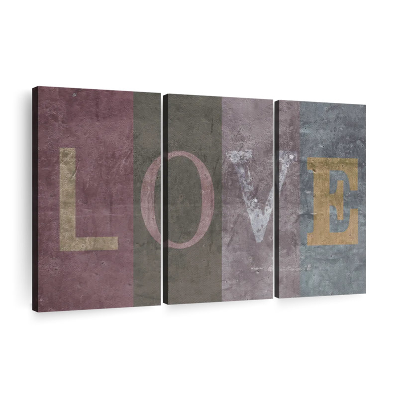 Impression sur toile, "Love sign", H 38 po x l 24 po x P 1,25 po