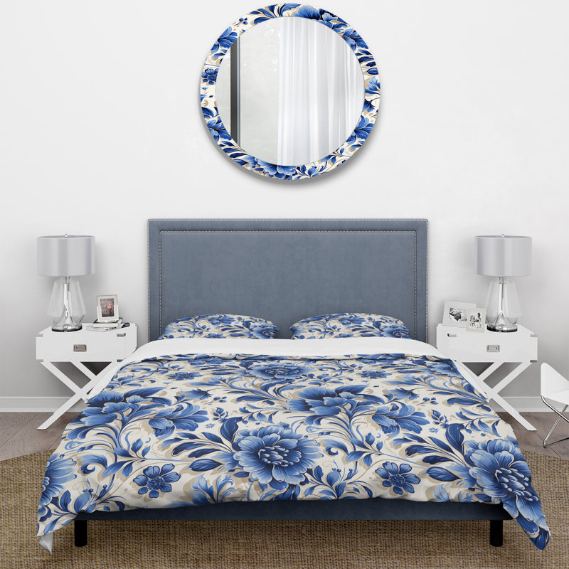 Ensemble de housse de couette Aventino, Housse de couette pour grand lit et 2 taies décor
