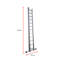24- Step Aluminium Lightweight Folding Extension Ladder