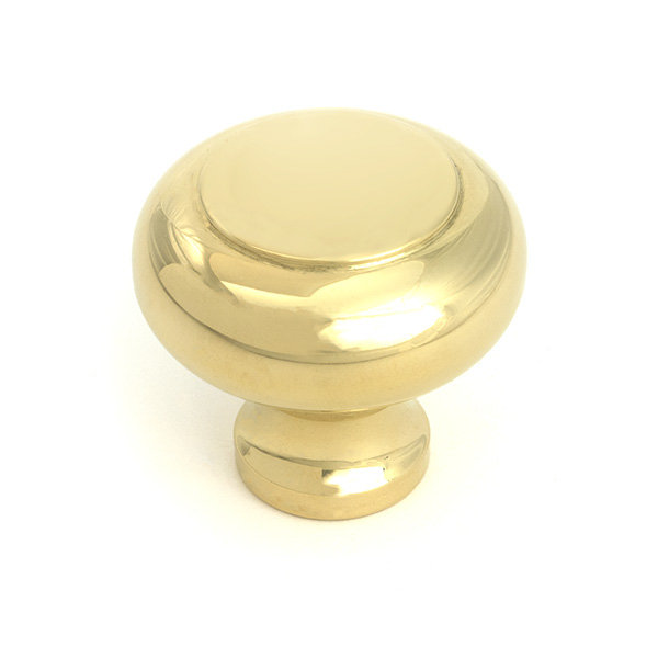 Regency Cabinet Knob, Polished Brass, 1.57" Knob Diameter