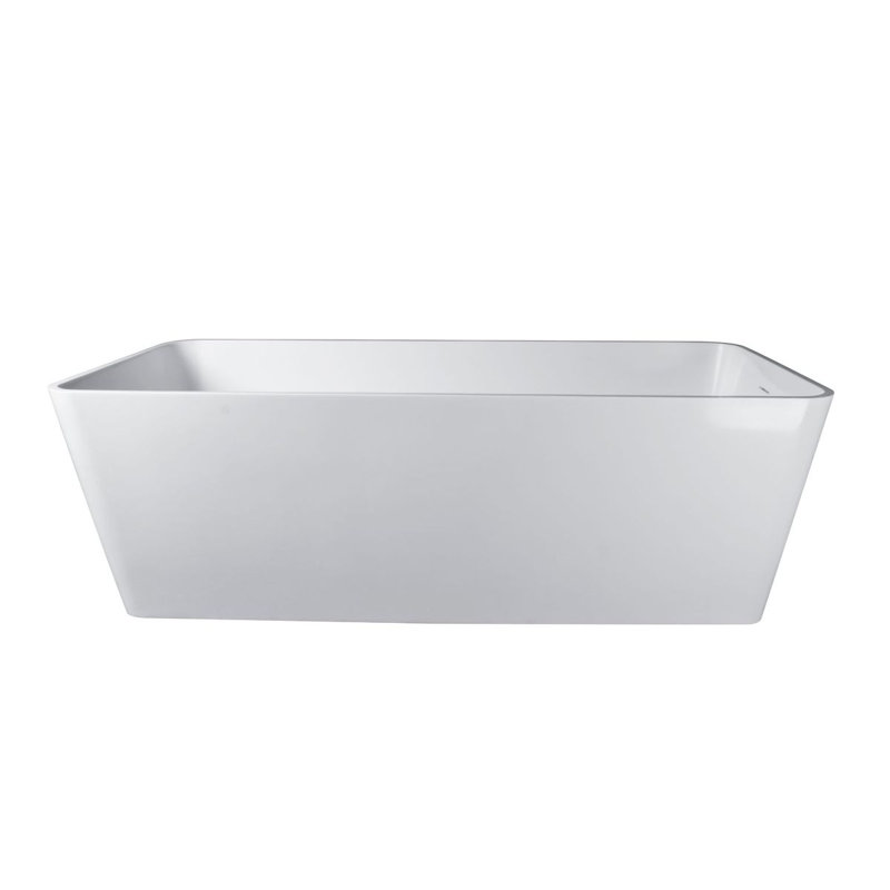 Baignoire de trempage autoportante à surface solide 67 po. X 32 po., Mat