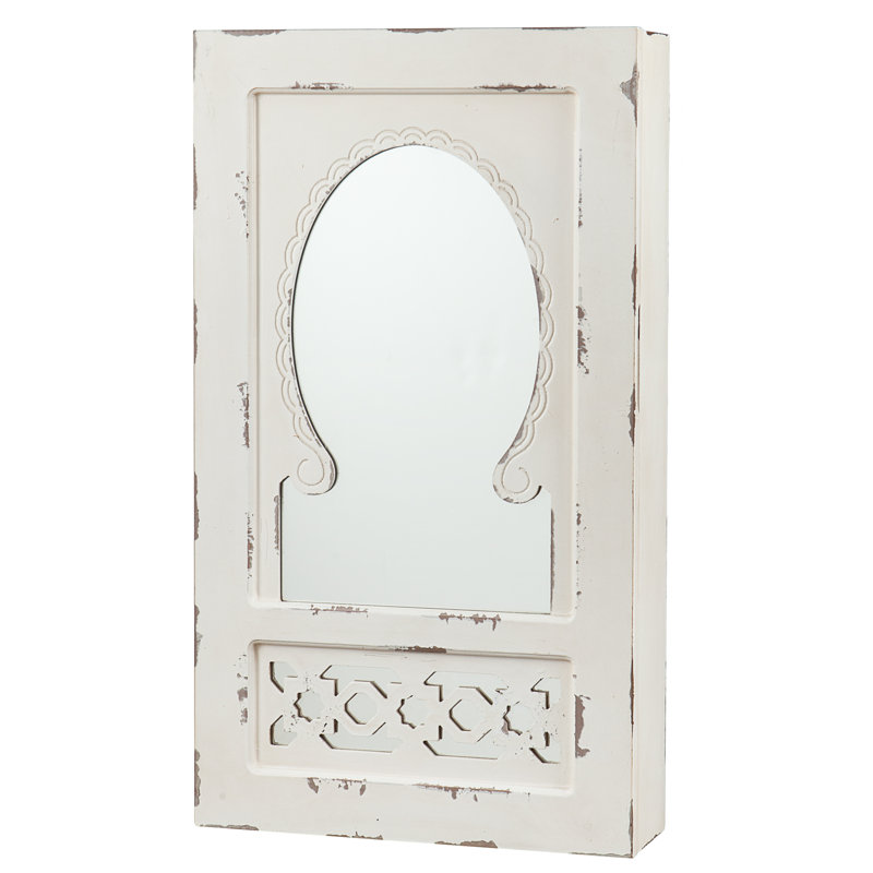 Armoire à bijoux murale avec miroir Ellett