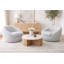 Olivia Swivel Chair Silver Blue