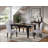 5 Piece Dinette Set Includes a Rectangle Dining Table with Butterfly Leaf and 4 Grey Linen Fabric Parson Dining Room Chairs, Black-1791519113-1791519118-1791519116
