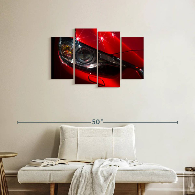 Mehar Shiny Car Headlights, 22" H x 36" W