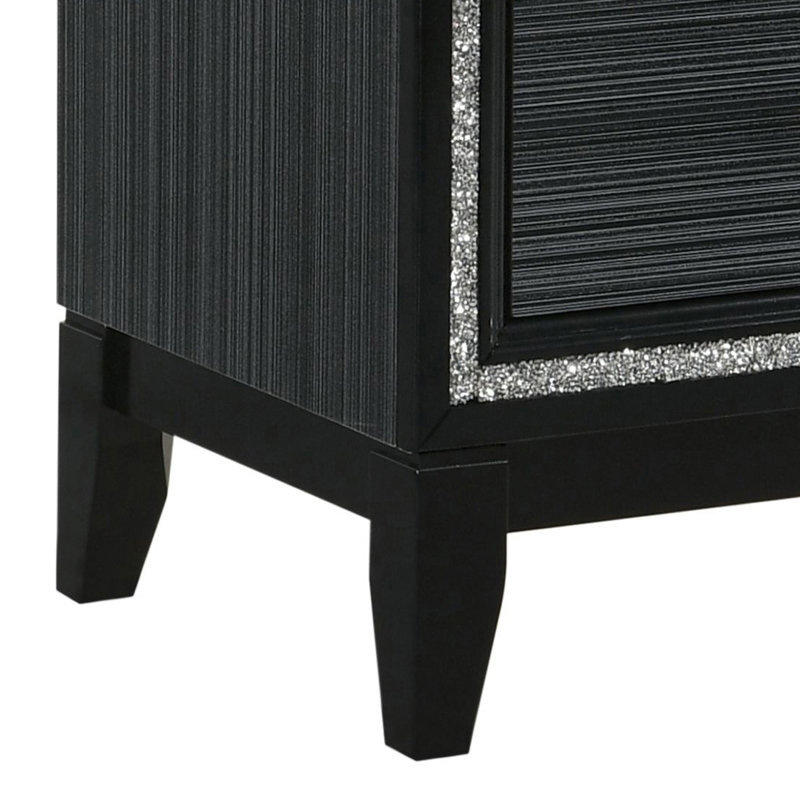 Table de bout Table de chevet moderne, Noir, noir, noir, noir