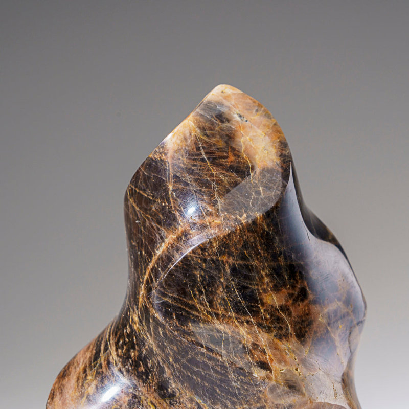 Genuine Polished Tan/Brown/White Moonstone Flame Freeform (1.7 Lbs)