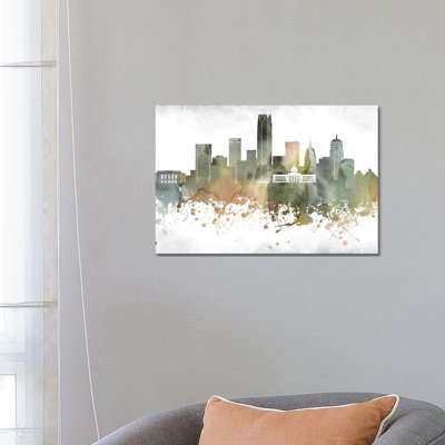 Oklahoma Skyline 1 Piece Wrapped Canvas Painting