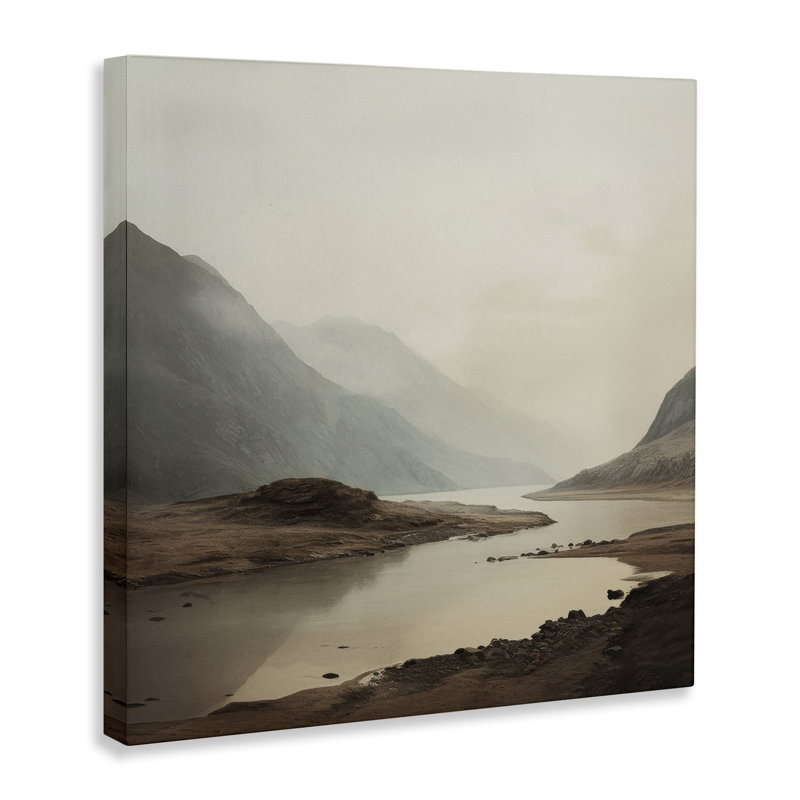 Art mural sur toile River's Edge with Fading Cliff, design par Lazar Studio, H 17 po x l 17 po