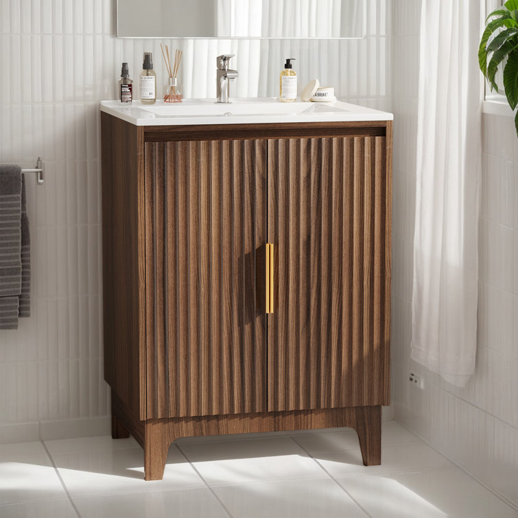 Basin Cabinet Walnut  Without Basin