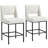 Jenie Upholstered 26.4'' Boucle/Linen Counter Stool with Metal Frame-488078429