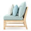 Chaise de patio Paulet avec coussins Sunbrella-475218145