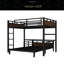 Lit superposé en métal / lit mezzanine en métal, lits superposés séparables, avec barrière de sécurité surélevée-163079155-163079154